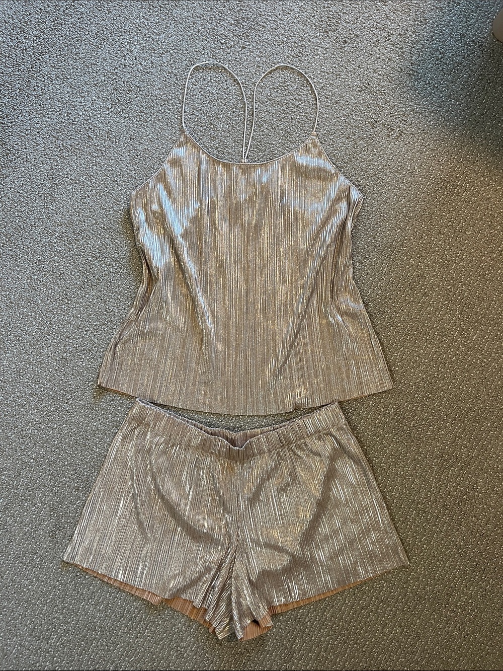 NWT VS Shimmery Cami & Short Sleep Set